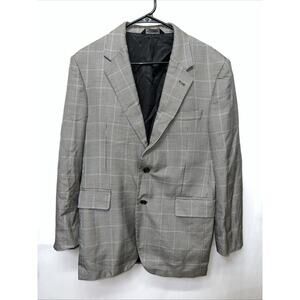 Jos A Bank Sport Coat Men's 38S Glen Check Plaid Two Button Double Vented